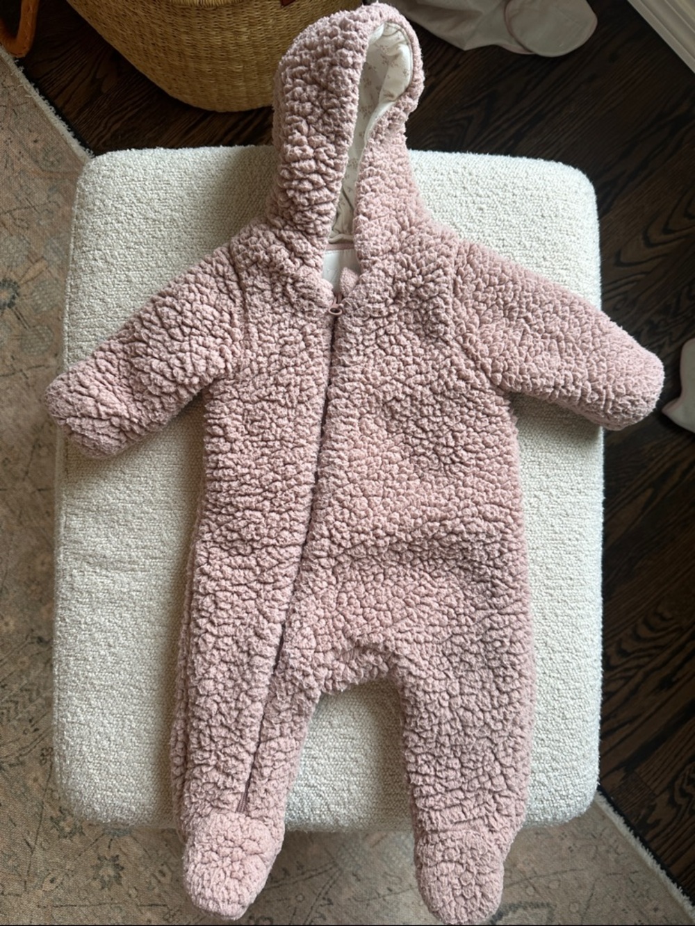 Zara Dusty Pink Polar Fleece Romper